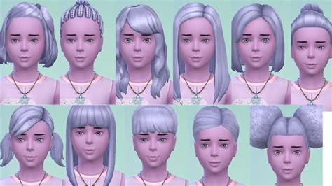 Sims 4 Hairs Stars Sugary Pixels Angel Blue Hairstyle For Girls