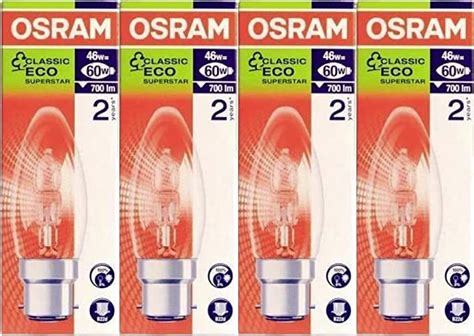 X Osram Classic Eco Superstar W W Candle Bc B B D Halogen