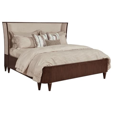 Upholstered Wingback Bed With Footboard Upholstered King Wingback