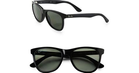 Ray Ban Oversized Plastic Wayfarer Sunglasses In Black Lyst