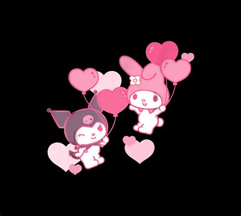 My Melody And Kuromi Valentine Day Hearts Digital Art By Alice Napier Fine Art America