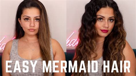 Easy Wavy Mermaid Hair Tutorial Hair Trend Woman Domaniation