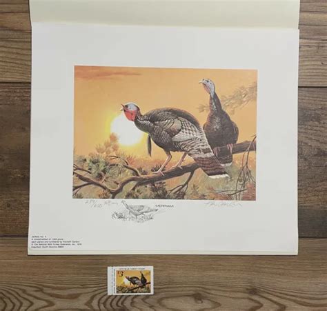 1979 nwtf4 national wild turkey federation print remarque w stamp 109 00 picclick