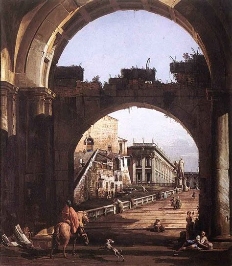 Capriccio Of The Capitol By Bernardo Bellotto Reproduction From Cutler