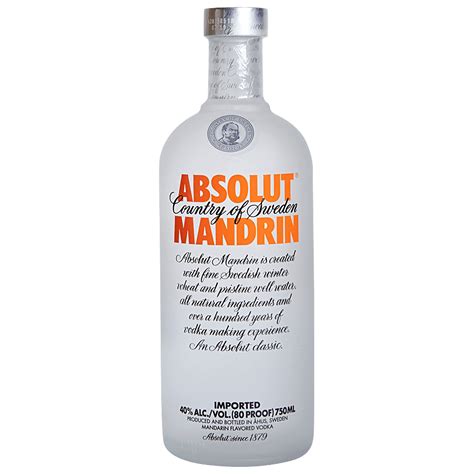 Absolut Vodka Mandarin 40 12 X 1000ml Sir Albert Whisky