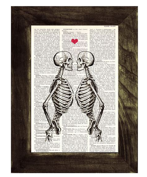 Valentines T Wall Art Skeleton Couple T Husband T 1st