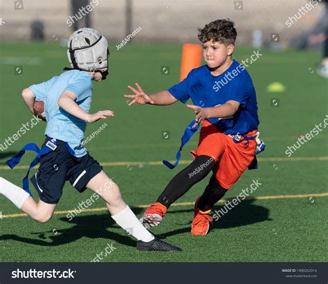 Young Kids Playing Flag Football Stock Photo 1900262014 Shutterstock