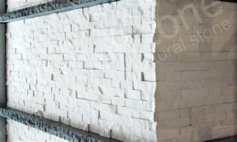 White Quartz Stacked Stone Veneer For Feature Walls Gallery Stone