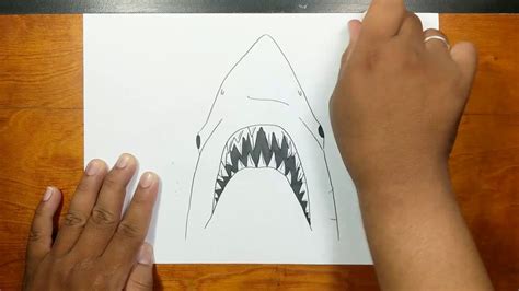 How To Draw Jaws Shark Step By Step Youtube