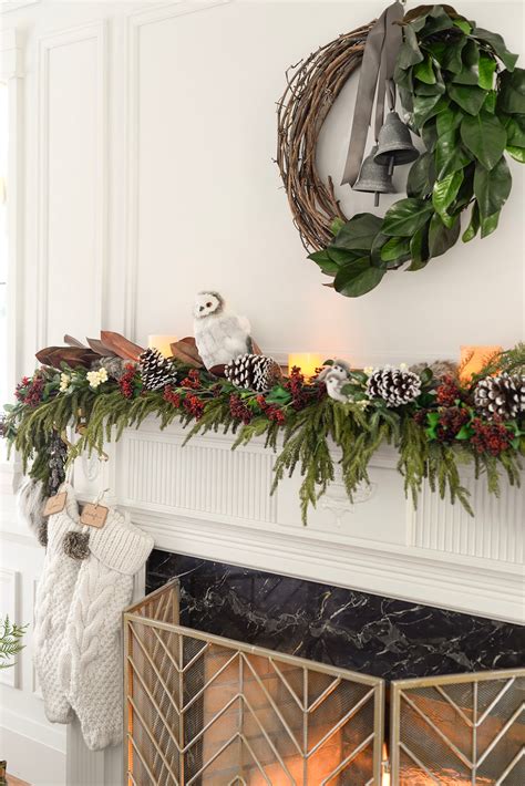 A Christmas Fireplace Mantel Garland Rambling Renovators