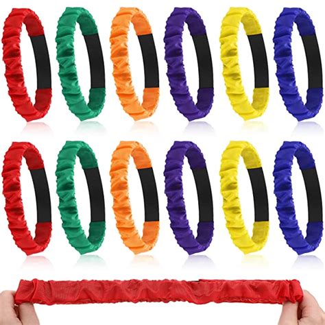 Buy 12 Pcs 3 Legged Race Bands Colorful Elastic Tie Rope For Birthday Relay Race Game Carnival