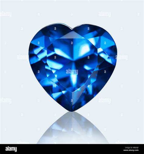 Heart Cut Sapphire Stock Photo Alamy