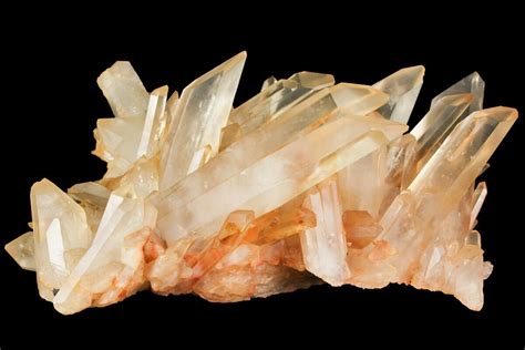 104 Tangerine Quartz Crystal Cluster Madagascar 156956 For Sale