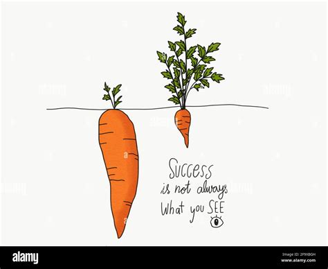 Big And Small Carrot And Word Success Is Not Always What You See