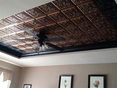 Decorative ceiling tiles to cover popcorn ceiling. Lover's Knot - Faux Tin Ceiling Tile - Glue up - 24″x24 ...