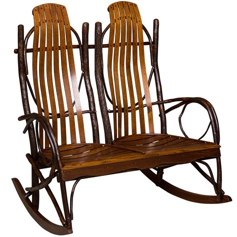 Hickory Double Amish Rocking Chair Amish Furniture Cabinfield