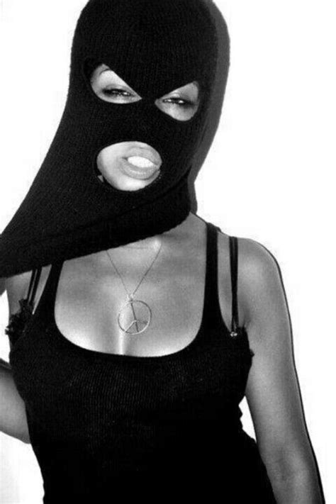 Ski Mask Thug Girl Ragazza Gangsta Ragazza Gangster