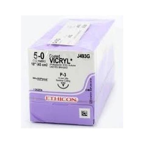 Suture Vicryl 50 13mm Rev Cutting 12s Ethicon