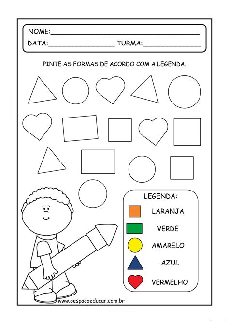 Educa O Infantil Atividades Formas Geom Tricas Blog Espa O Educar