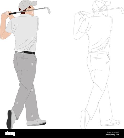 Golfer Illustration Vector Stock Vector Image And Art Alamy