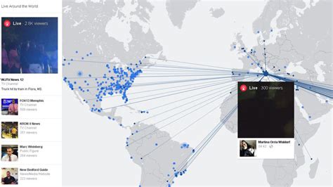 Facebooks Interactive Map Showing Live Stream Videos Around The World