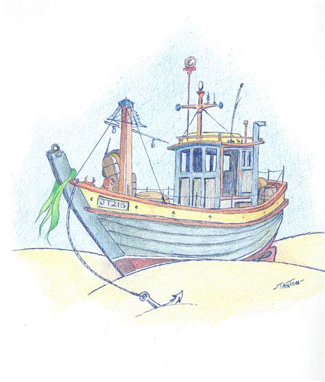 Fish Boat Drawing One Off Fiberglass Boat Construction Water Ncert