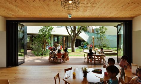 Japanese Kindergarten Features Awesome Green Courtyard Where Kids Can