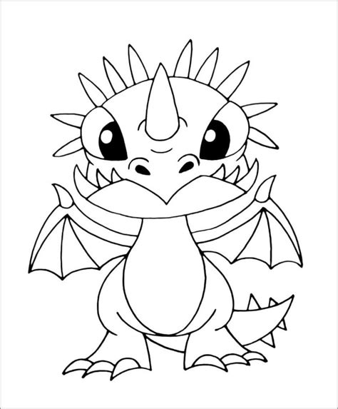 Baby Dragon Coloring Sheet