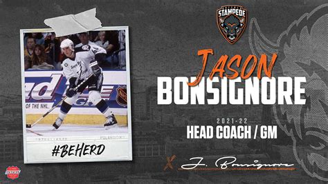 Stampede Hire Jason Bonsignore As Head Coach And Gm