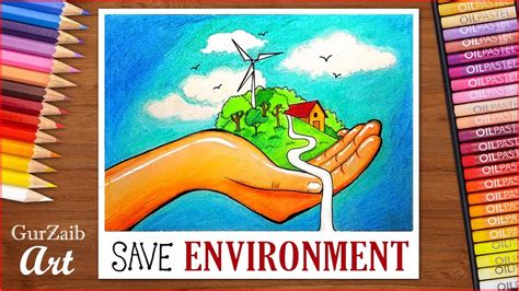 How To Draw Save Environment Poster Chart Drawing For Competition Very