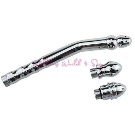 Unisex Heads Aluminum Enema Shower Vaginal Anal Cleaner Anal Douche Shower Cleaning Bathroom