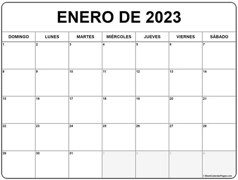 Enero De 2023 Calendario Gratis B0a