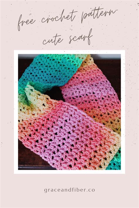 Easy V Stitch Scarf Free Crochet Pattern Grace And Fiber