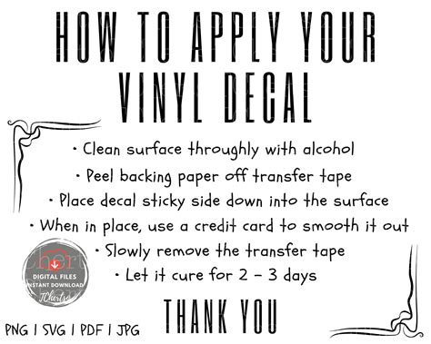 Vinyl Decal Application Instructions Free Pdf The Momma Llama Decal Application Instructions