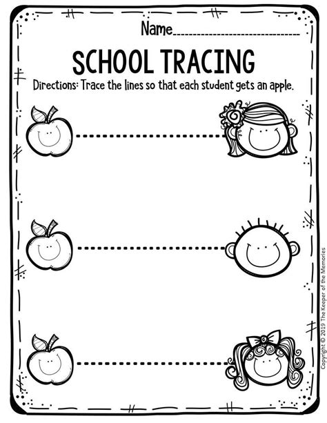 Free Printable Worksheets For Preschool Back To School Theme