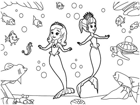 Útiles dibujos para colorear - la Princesa Sofía, para chiquitines