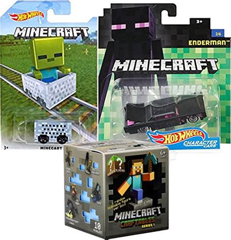 Buy Minecraft Hot Wheels Enderman Black Pixel Character Car Minecart