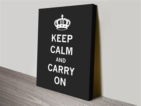 Black And White Keep Calm Poster Ready To Hang Wall Art Adelaide Au