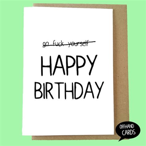 Insulting Rude Birthday Cards Birthday Rude Card Insulting Happy