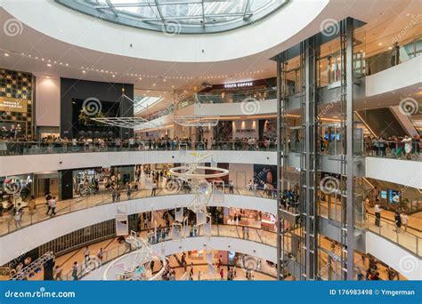 People In A Modern Shopping Mall In China Editorial Stock Photo Image