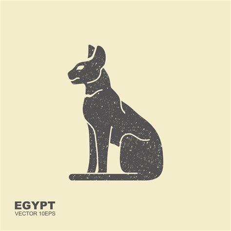 Premium Vector Black Egyptian Cat Bastet Ancient Egypt Goddess Vector Illustration