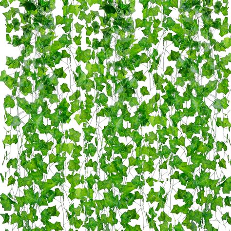 12 Branch 689ft Artificial Ivy Silk Fake Hanging Vine Plant Leaves