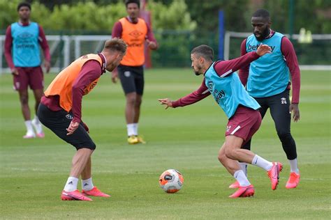 New Pictures As West Ham Step Up Training At Rush Green Ahead Of Premier League Restart London
