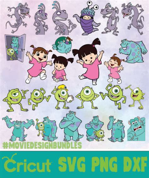 MONSTERS INC BUNDLE SVG PNG DXF Movie Design Bundles