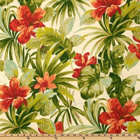 Bryant Indooroutdoor Exotica Parchment Upholstery Fabric Marine