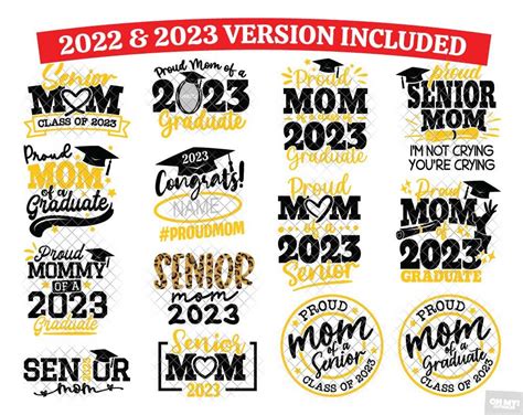 Proud Mom Of A 2022 2023 Graduate Svg And Sublimation Designs Bundle