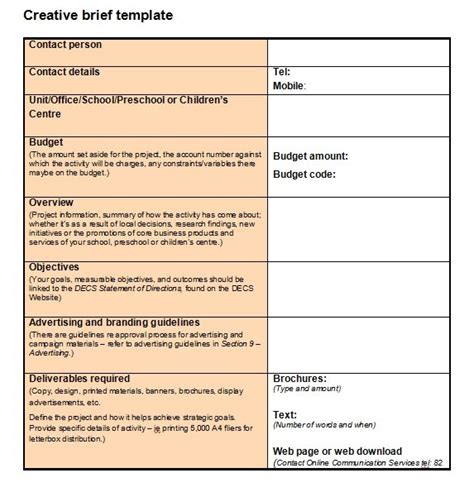 Research Brief Template Word