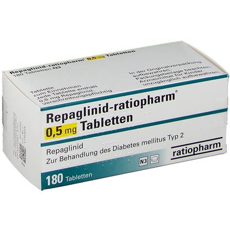 Her film kaplı tablet 5 mg tadalafil içerir. REPAGLINID ratiopharm® 0,5 mg Tabletten 180 St - shop ...