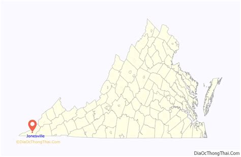 Map Of Jonesville Town Virginia