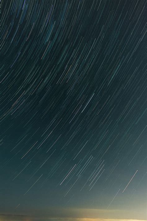 Hd Wallpaper Star Trail Stars On The Sky In Time Lapse Photography